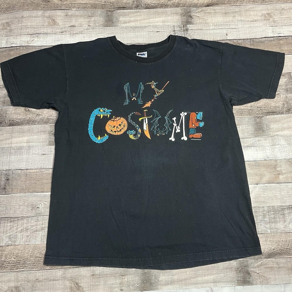 Halloween Shirt Size XL Black Vintage 90s My Costume Funny Tee Party